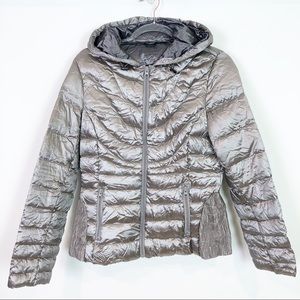BERNARDO BRONZE METALLIC LIGHTWEIGHT DOWN JACKET